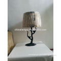 New design best selling in Australia light switch cordless light polyresin table lamps with printing lampshade for house